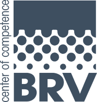 Text BRV - Center of Competence bilden das Logo vom Bundesverband Reifenhandel.