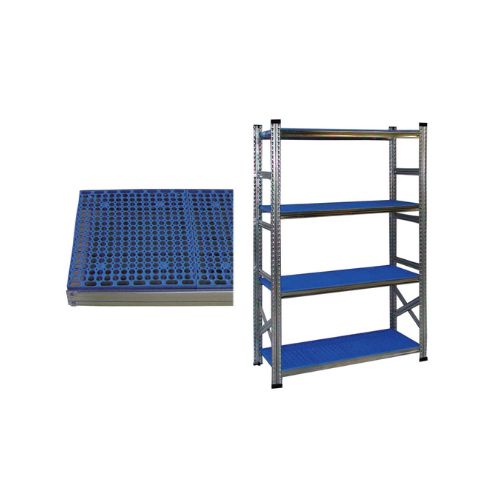 Fachbodenregal mit gelochten Kunststoffböden